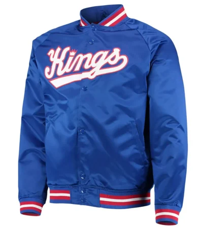 Sacramento Kings Hardwood Classics Royal Satin Jacket