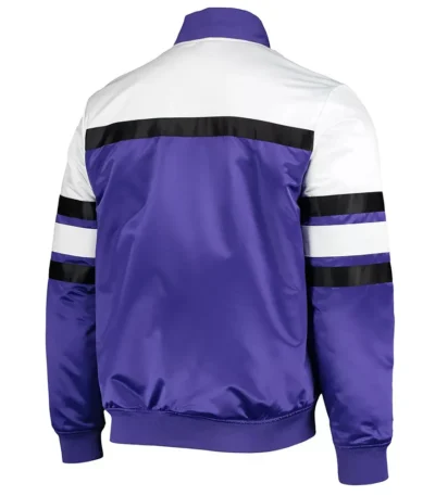 Sacramento Kings Hardwood Classics Script Purple Satin Jacket