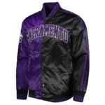 Sacramento Kings Purple-Black Fast Break Satin Jacket