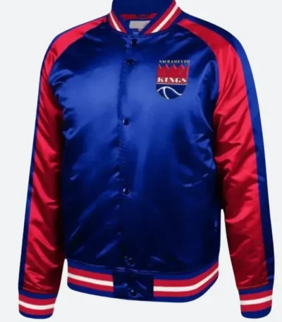 Sacramento Kings Red and Blue Varsity Jacket