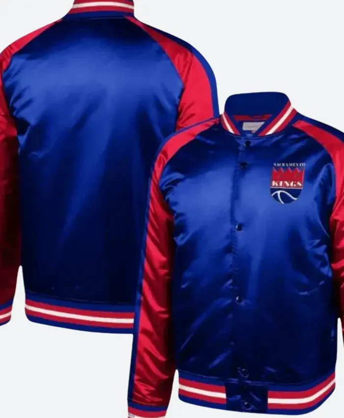 Sacramento Kings Red and Blue Varsity Jacket Sacramento Kings Red and Blue Varsity Jacket
