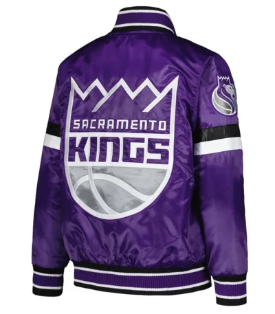 Sacramento Kings Youth Home Game Purple Satin Jacket