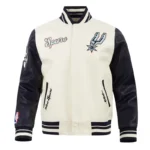 San Antonio Spurs 2024-25 City Edition Chenille Cream Varsity Jacket