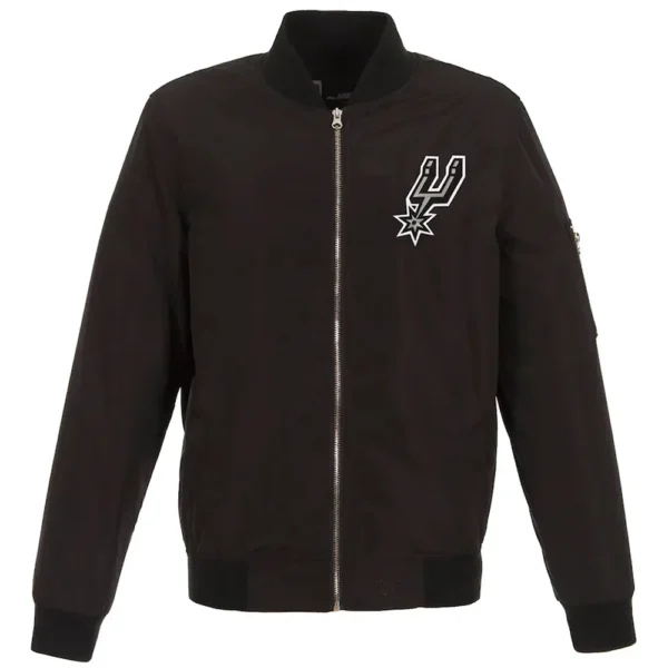 San Antonio Spurs Black-Grey Lightweight Bomber Jacket