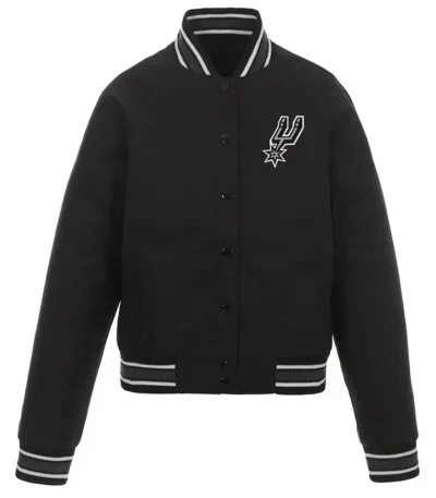San Antonio Spurs Black Poly Twill Jacket