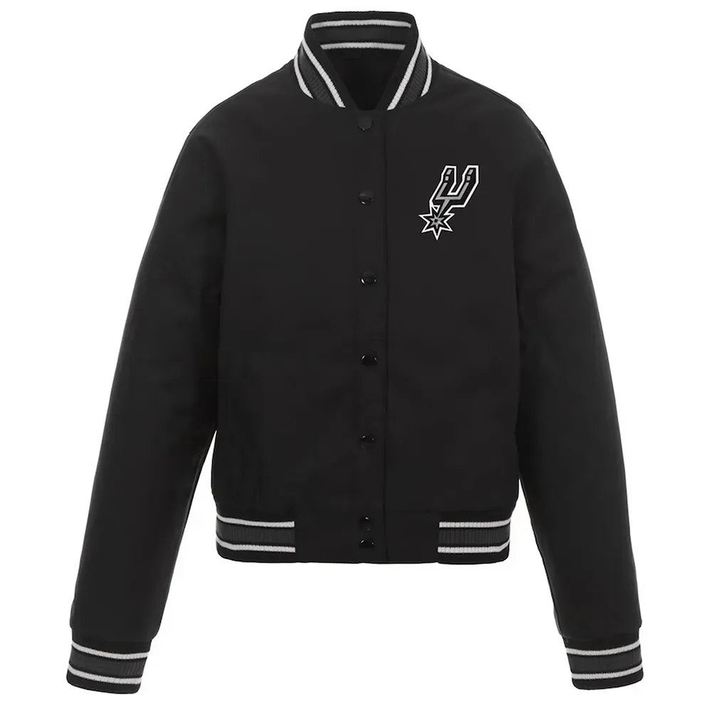 San Antonio Spurs Black Poly Twill Jacket San Antonio Spurs Black Poly Twill Jacket