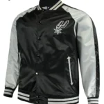 San Antonio Spurs Grey-Black Satin Jacket