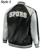 San Antonio Spurs Grey-Black Satin Jacket