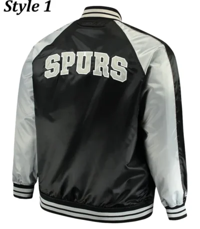 San Antonio Spurs Grey-Black Satin Jacket