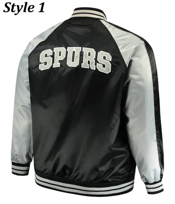 San Antonio Spurs Grey-Black Satin Jacket