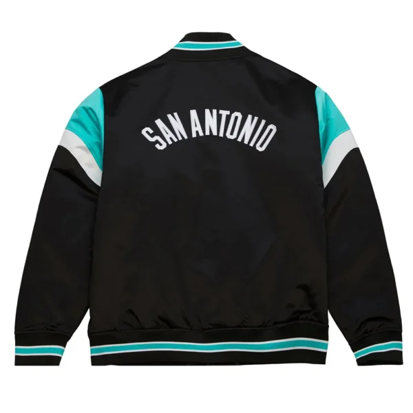 San Antonio Spurs Heavyweight Black Satin Jacket