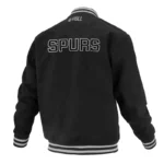 San Antonio Spurs Logoman Shadow Black Varsity Jacket