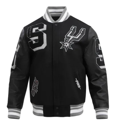 San Antonio Spurs Mashup Classic Rib Varsity Jacket