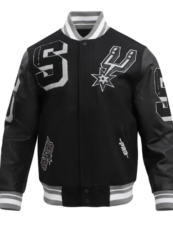 San Antonio Spurs Mashup Classic Rib Varsity Jacket