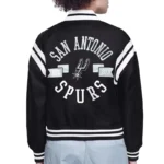 San Antonio Spurs Printed Logo Varsity Satin Jacket
