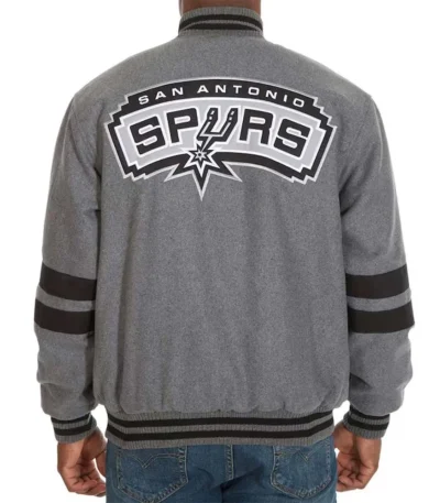 San Antonio Spurs Varsity Gray Wool Jacket