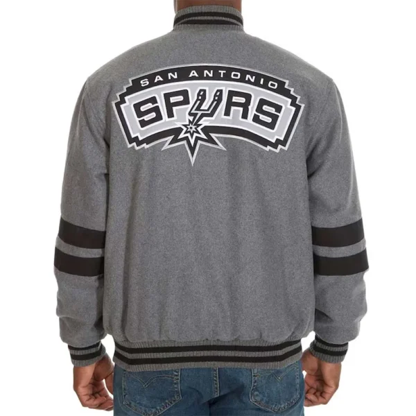 San Antonio Spurs Varsity Gray Wool Jacket