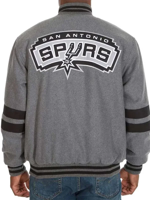 San Antonio Spurs Varsity Gray Wool Jacket