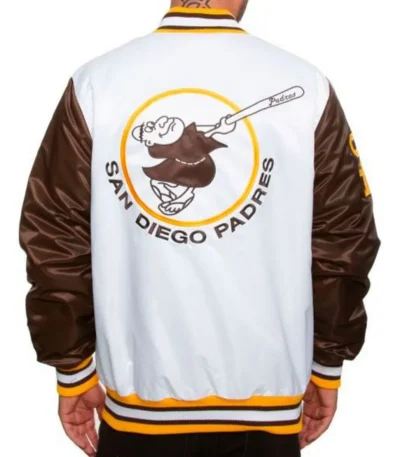 San Diego Padres Bomber Brown and White Jacket