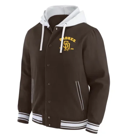 San Diego Padres Brown Cotton Hooded Jacket