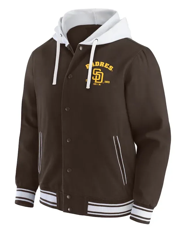 San Diego Padres Brown Cotton Hooded Jacket