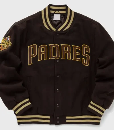 San Diego Padres Brown Wool Varsity Jacket
