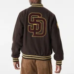 San Diego Padres Brown Wool Varsity Jacket