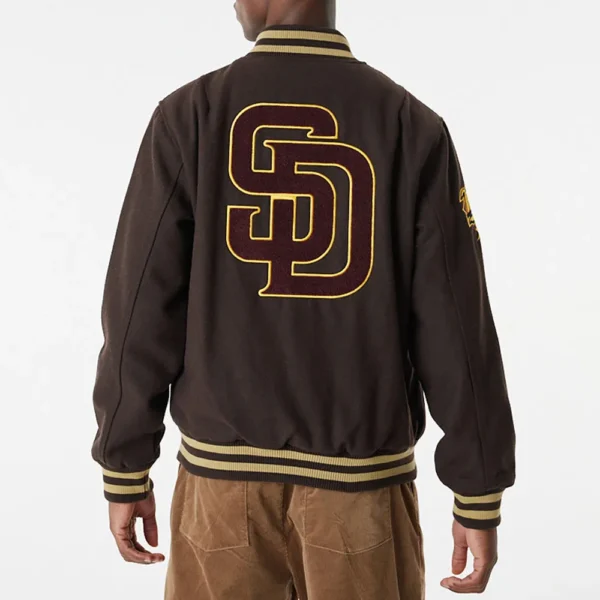 San Diego Padres Brown Wool Varsity Jacket