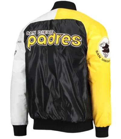 San Diego Padres Brown and Gold Satin Varsity Jacket