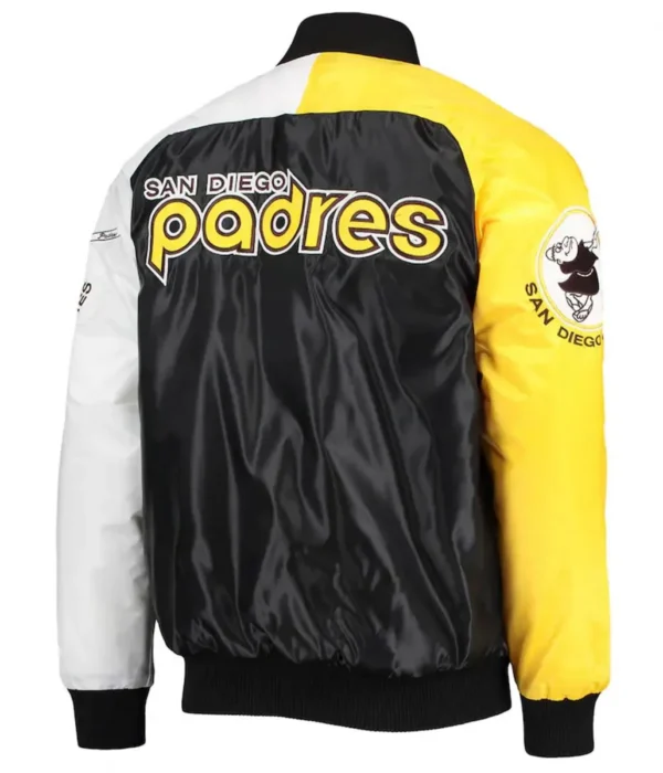 San Diego Padres Brown and Gold Satin Varsity Jacket