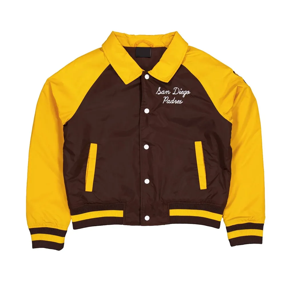 San Diego Padres Brown and Gold Throwback Jacket San Diego Padres Brown and Gold Throwback Jacket