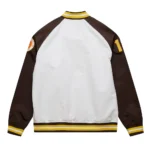 San Diego Padres Brown and White Lightweight Satin Jacket