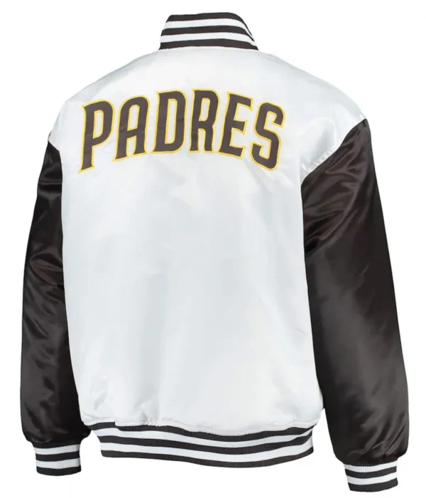 San Diego Padres Full-Snap Brown-Black and White Satin Jacket