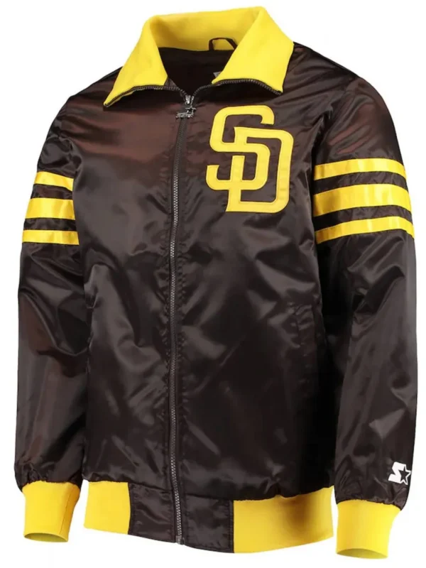 San Diego Padres Full-Zip The Captain II Varsity Brown Jacket