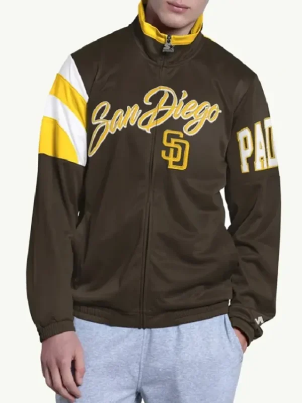 San Diego Padres Heritage Brown Track Jacket
