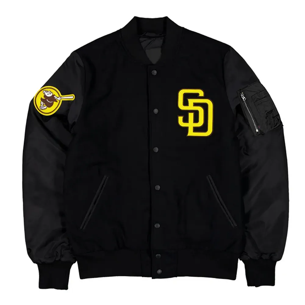 San Diego Padres MA-1 Historic Varsity Jacket San Diego Padres MA-1 Historic Varsity Jacket