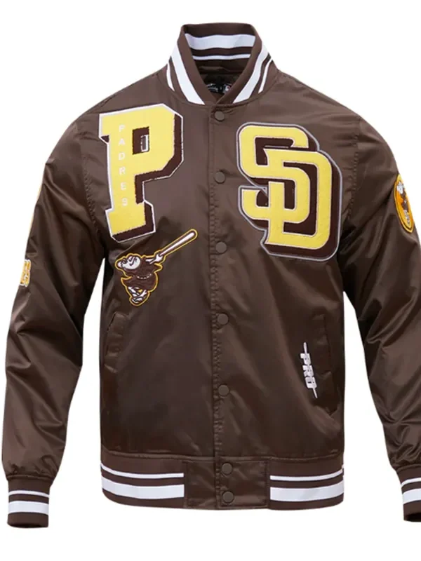 San Diego Padres Mashup Classic Rib Satin Jacket