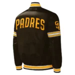 San Diego Padres Midfield Brown Varsity Satin Jacket