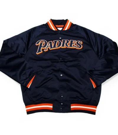 San Diego Padres Navy Lightweight Satin Jacket