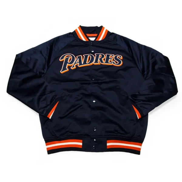 San Diego Padres Navy Lightweight Satin Jacket