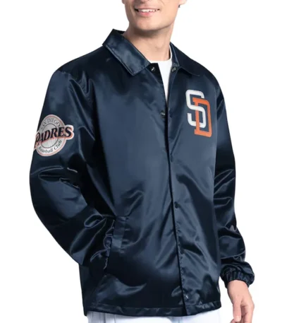 San Diego Padres Point Man Coaches Navy Jacket