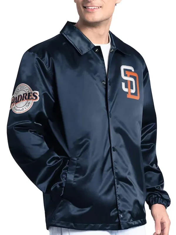 San Diego Padres Point Man Coaches Navy Jacket