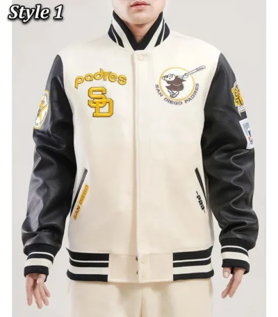San Diego Padres Retro Classic Rib Varsity Jacket