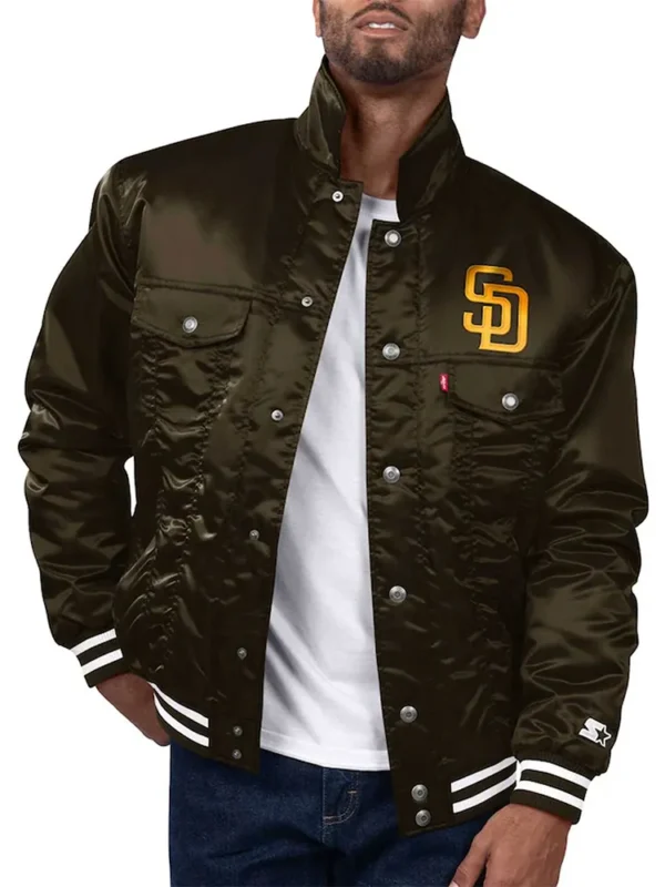 San Diego Padres Silver Tab Trucker Jacket