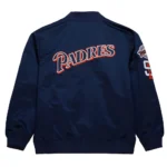 San Diego Padres Vintage Logo Navy Lightweight Satin Jacket