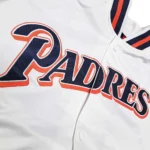 San Diego Padres White Lightweight Satin Jacket