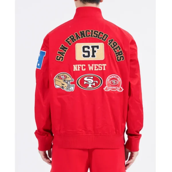 San Francisco 49ers Area Code Red Satin Jacket