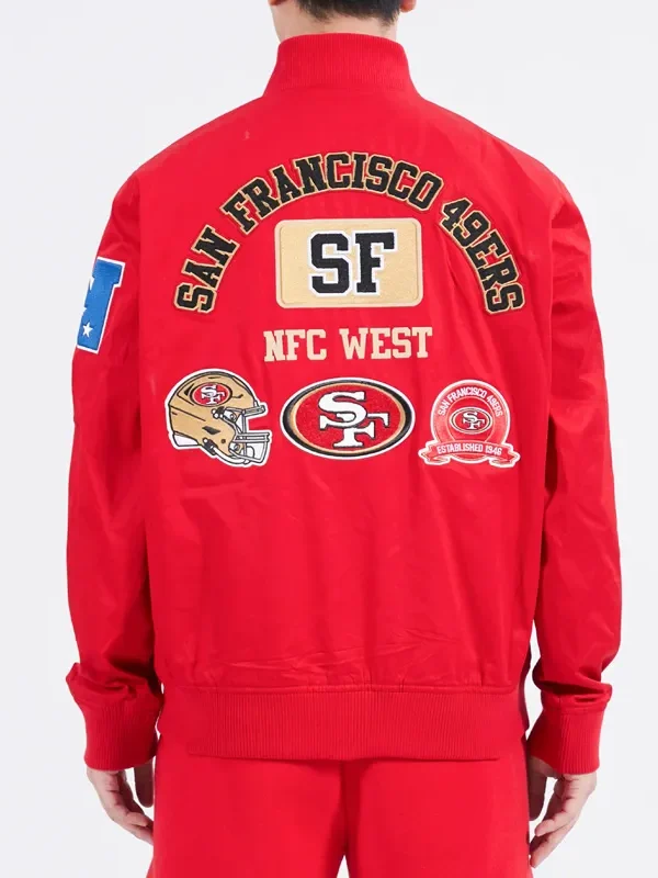 San Francisco 49ers Area Code Red Satin Jacket