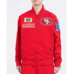 San Francisco 49ers Area Code Red Satin Jacket