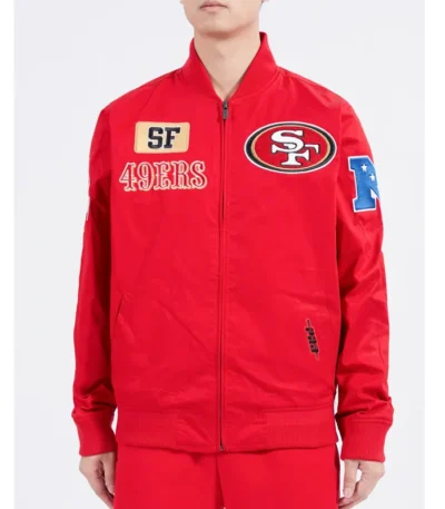 San Francisco 49ers Area Code Red Satin Jacket